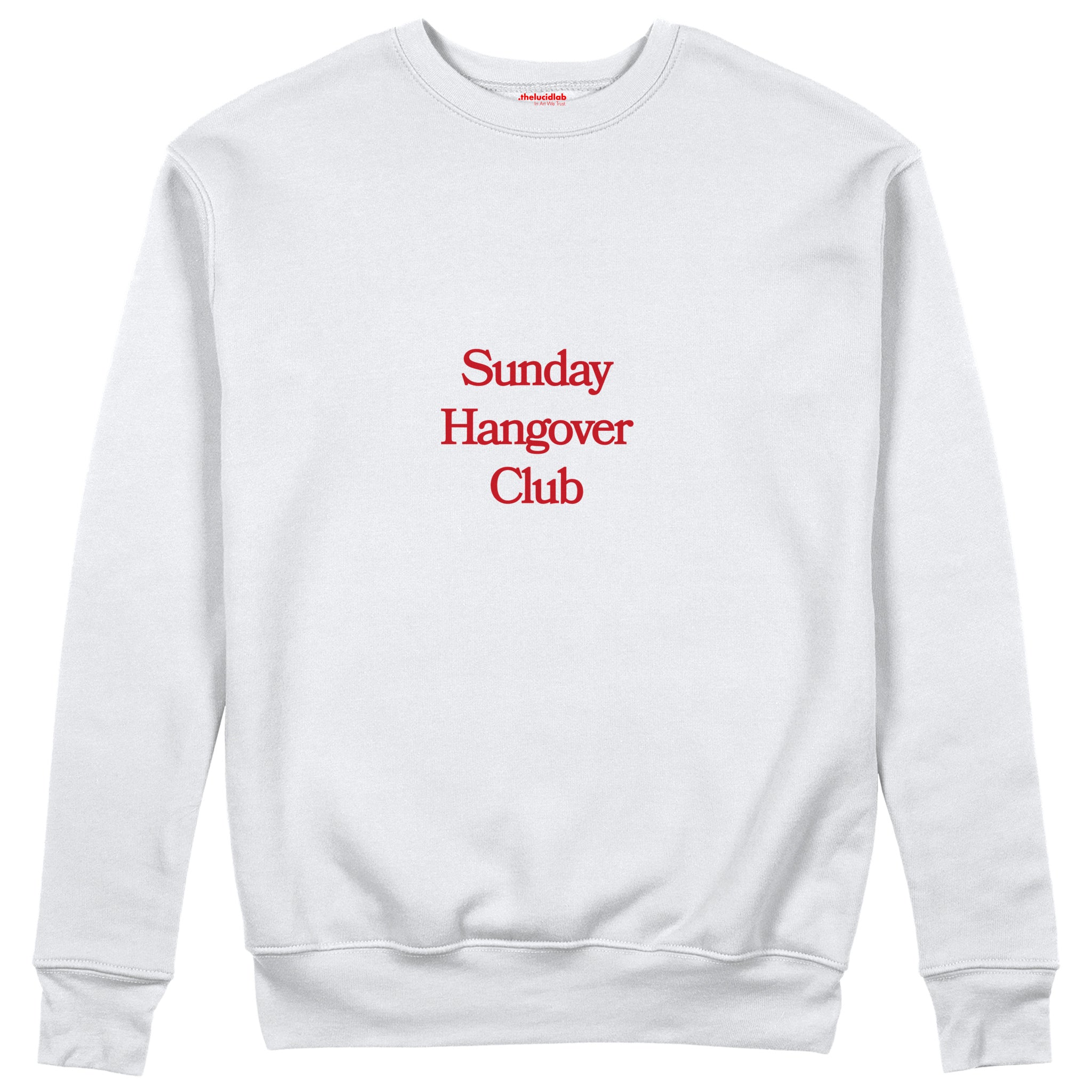 Sunday Hangover Club Sweatshirt Beyaz Ön