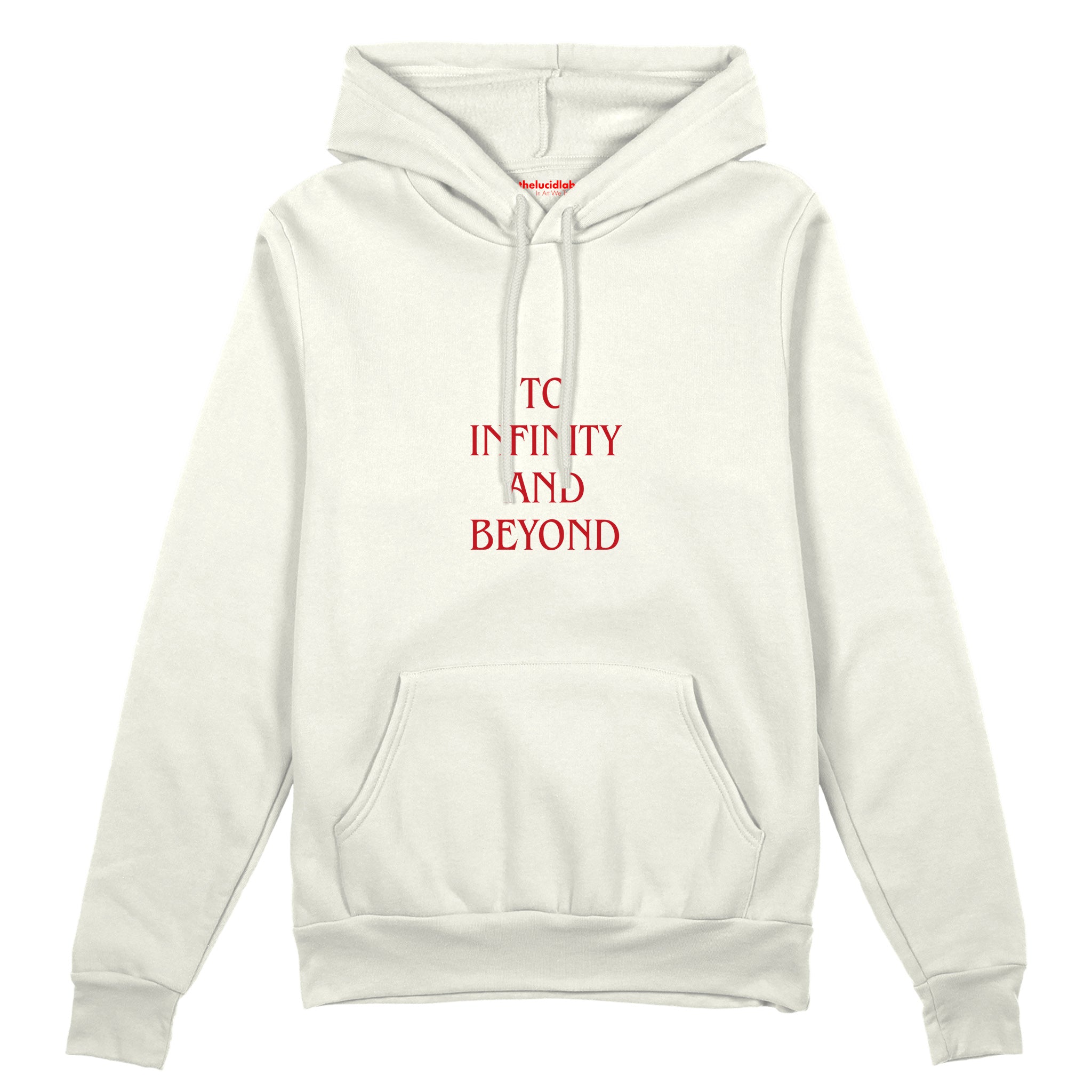 To Infinity and Beyond Oversize Hoodie Beyaz Ön