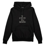 To Infinity and Beyond Oversize Hoodie Siyah Ön