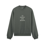 To Infinity and Beyond Oversize Sweatshirt Antrasit Ön