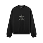 To Infinity and Beyond Oversize Sweatshirt Siyah Ön