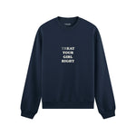 Treat Your Girl Right Oversize Sweatshirt Lacivert Ön
