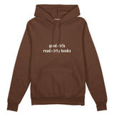 Good Girls Read Dirty Books Oversize Hoodie Kahverengi Ön