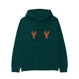 Hot Lobsters Hoodie Koyu Yeşil Ön