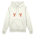 Hot Lobsters Oversize Hoodie Beyaz Ön