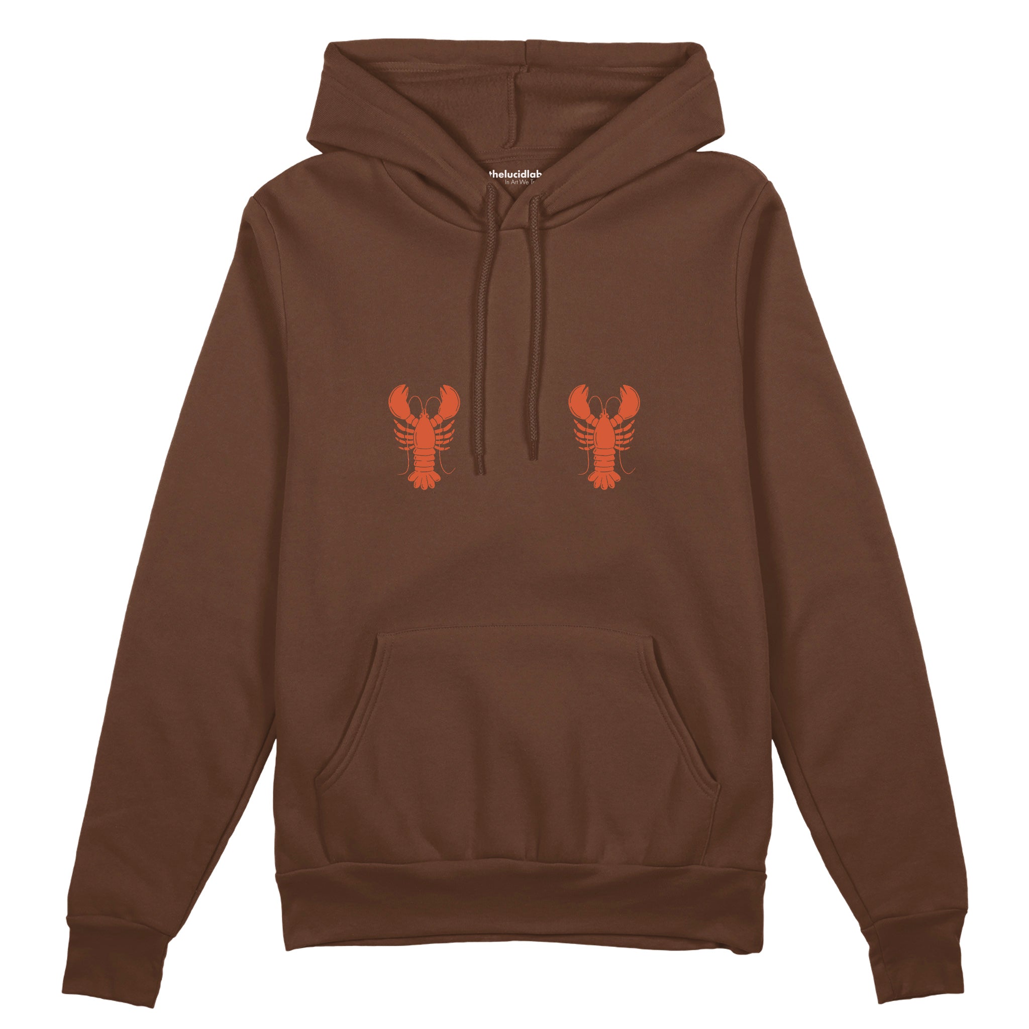 Hot Lobsters Oversize Hoodie Kahverengi Ön