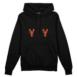 Hot Lobsters Oversize Hoodie Siyah Ön