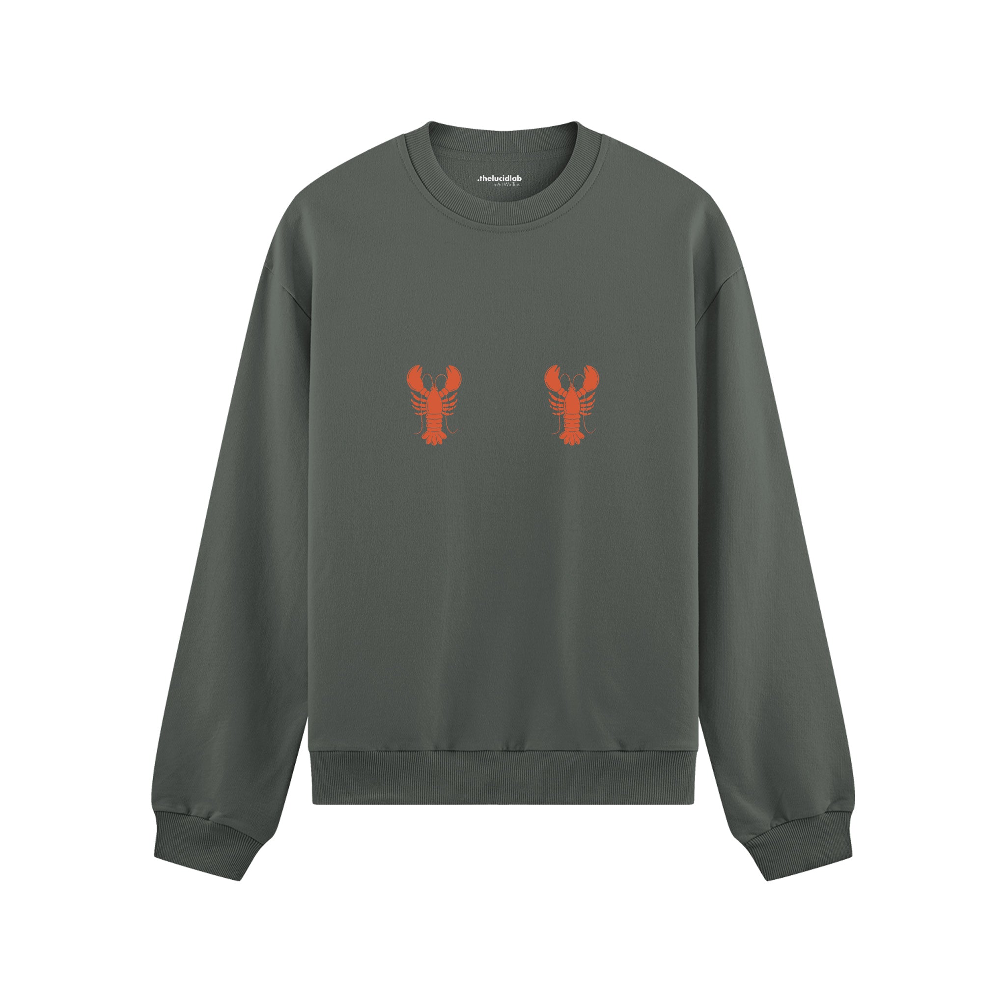 Hot Lobsters Oversize Sweatshirt Antrasit Ön
