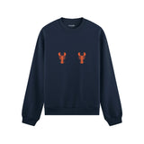Hot Lobsters Oversize Sweatshirt Lacivert Ön