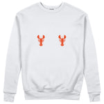 Hot Lobsters Sweatshirt Beyaz Ön
