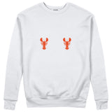 Hot Lobsters Sweatshirt Beyaz Ön