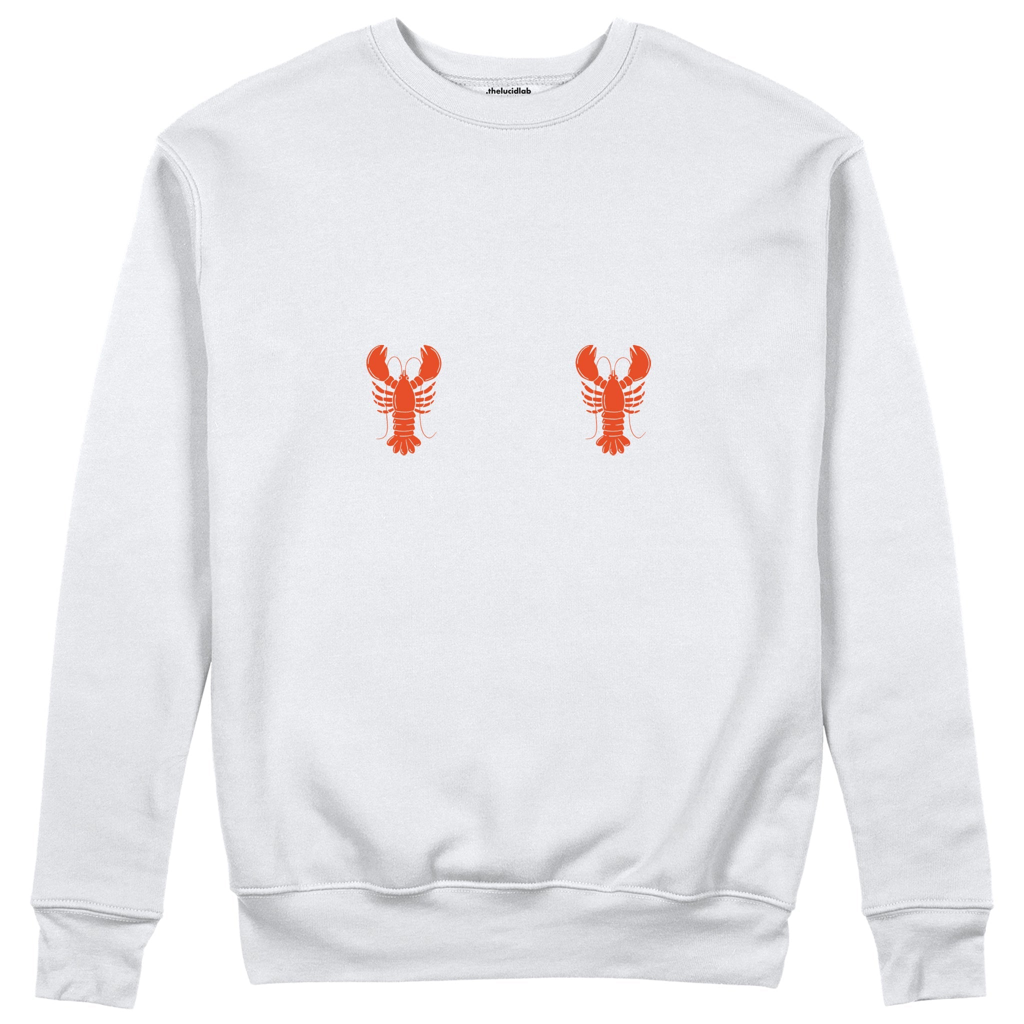 Hot Lobsters Sweatshirt Beyaz Ön