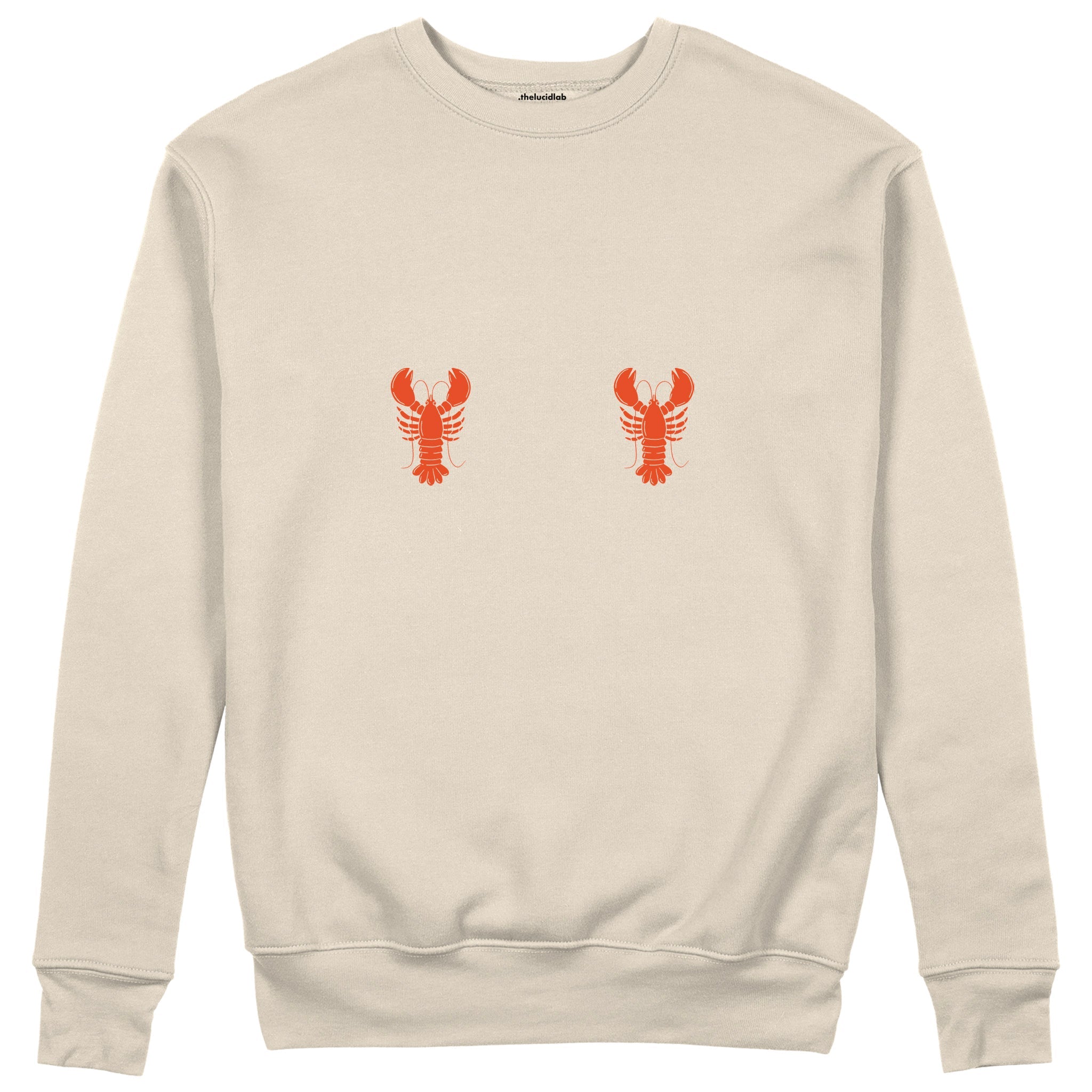 Hot Lobsters Sweatshirt Bej Ön