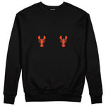 Hot Lobsters Sweatshirt Siyah Ön