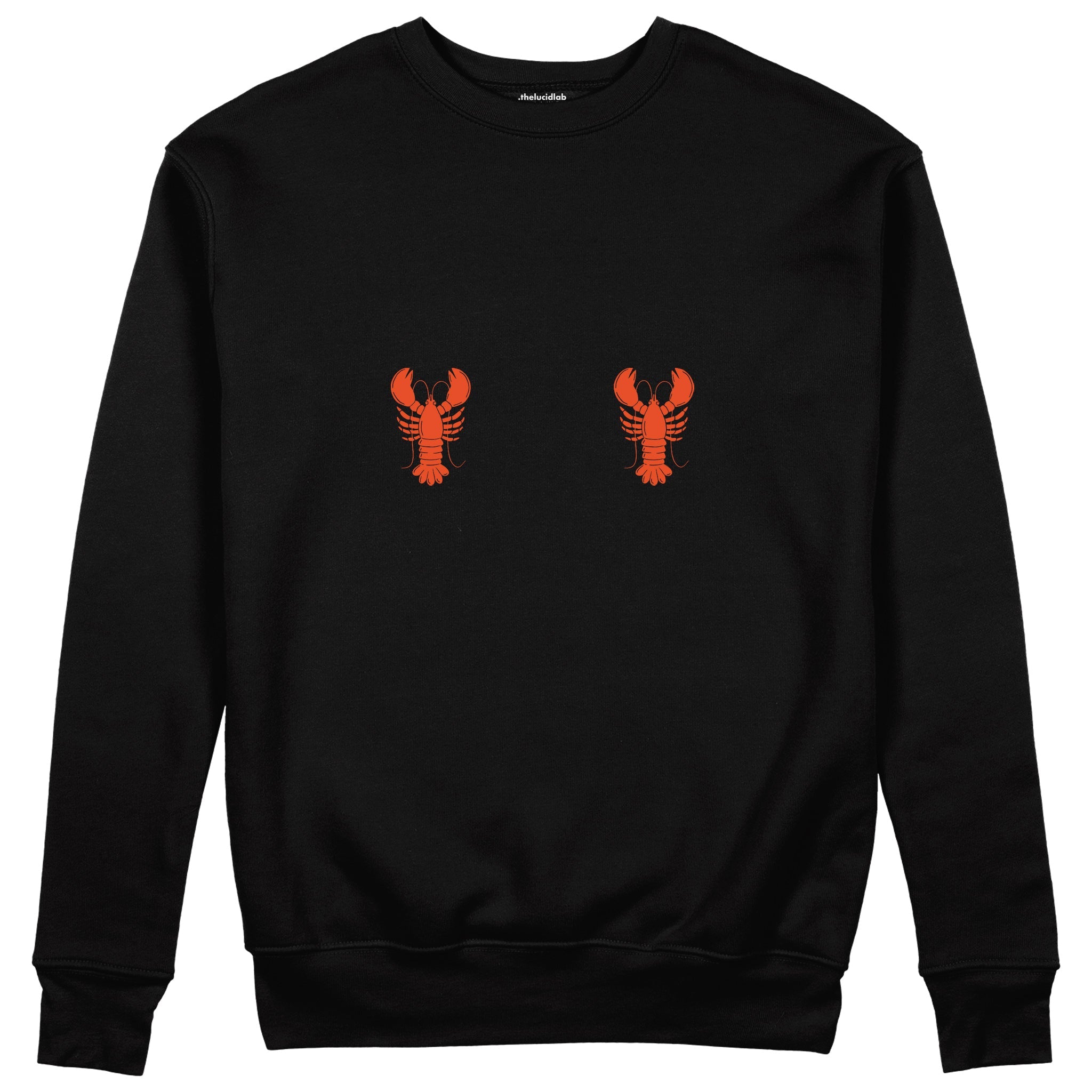 Hot Lobsters Sweatshirt Siyah Ön
