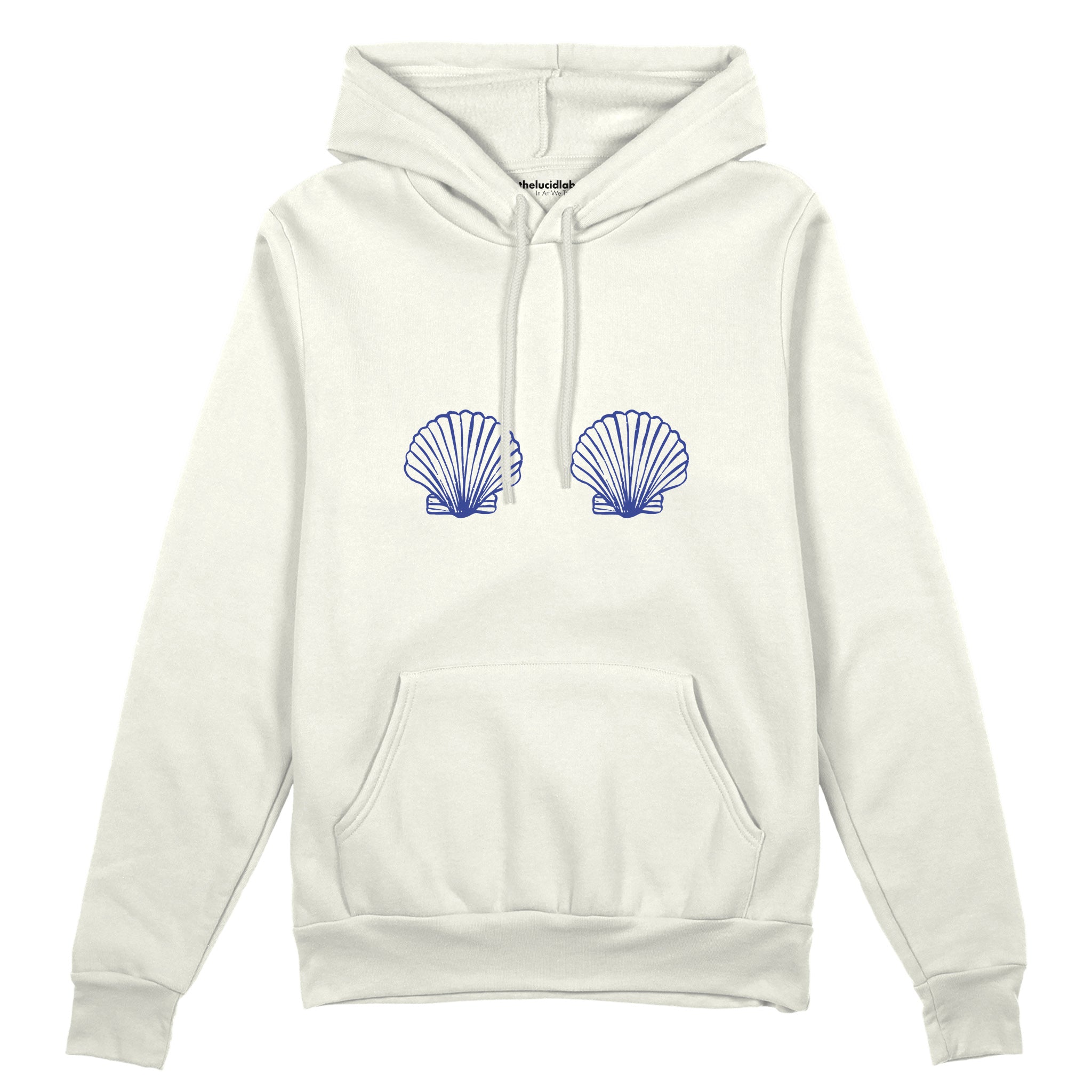 Nice Shells Oversize Hoodie Beyaz Ön