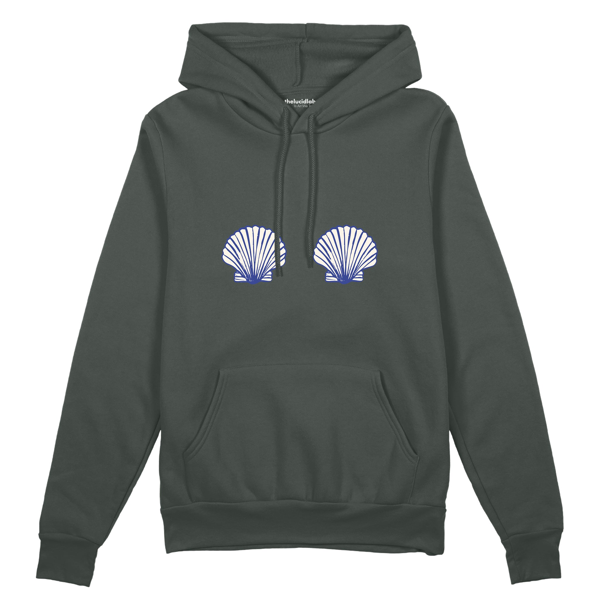 Nice Shells Oversize Hoodie Antrasit Ön