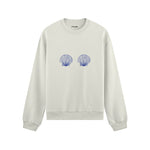 Nice Shells Oversize Sweatshirt Beyaz Ön