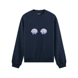 Nice Shells Oversize Sweatshirt Lacivert Ön