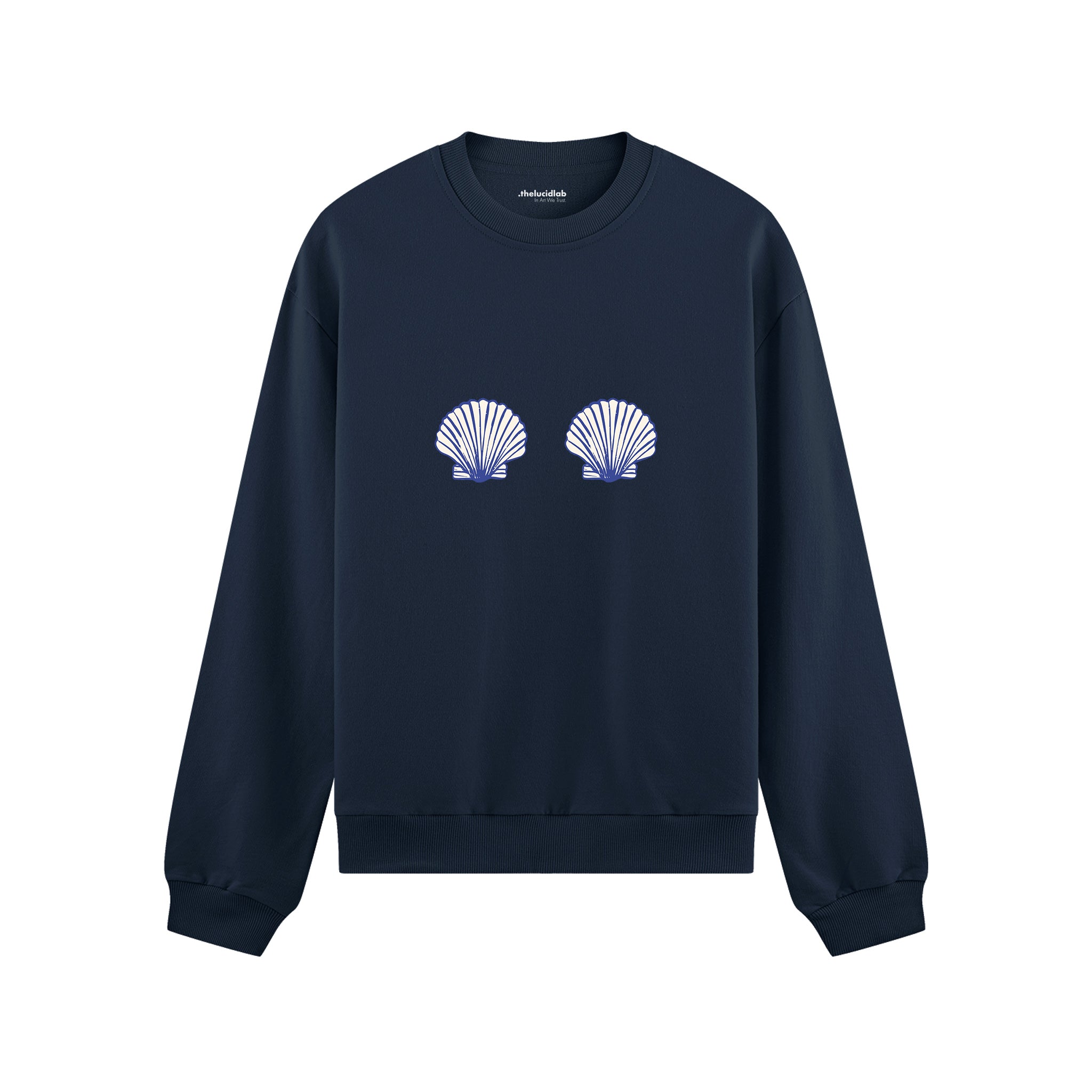 Nice Shells Oversize Sweatshirt Lacivert Ön