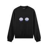 Nice Shells Oversize Sweatshirt Siyah Ön