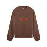 Nice Shrimps Oversize Sweatshirt Kahverengi Ön