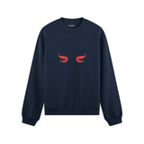 Nice Shrimps Oversize Sweatshirt Lacivert Ön
