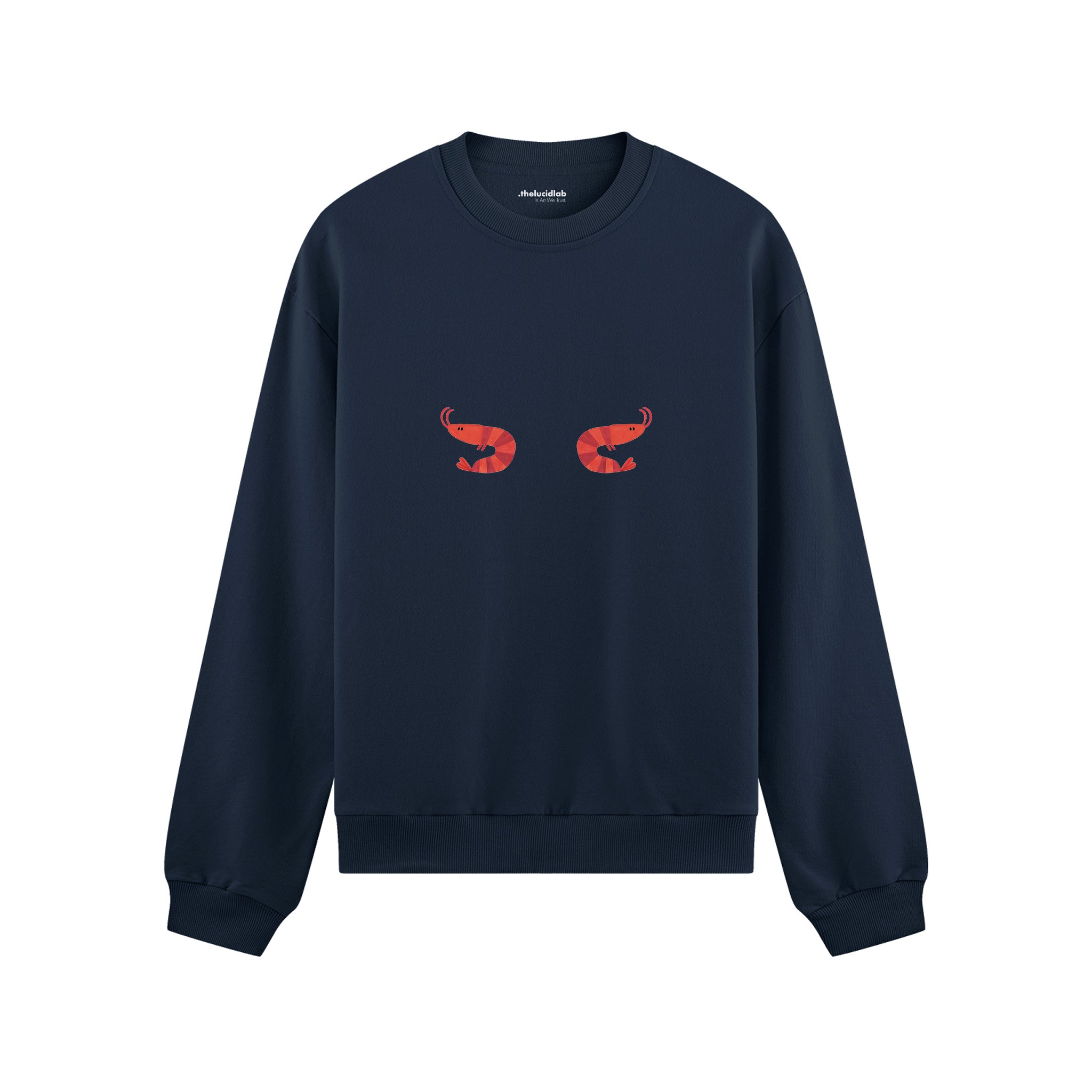 Nice Shrimps Oversize Sweatshirt Lacivert Ön