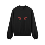 Nice Shrimps Oversize Sweatshirt Siyah Ön