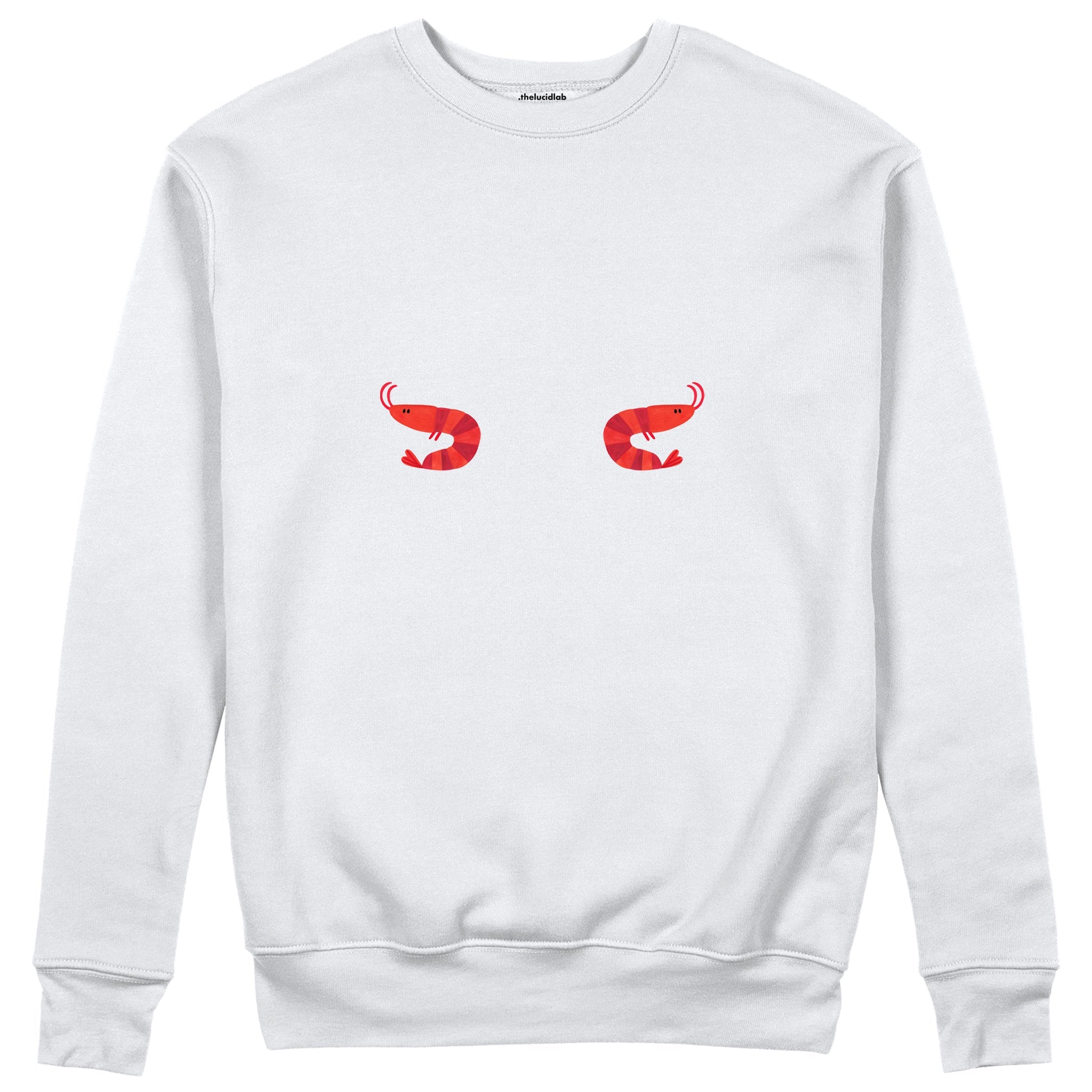 Nice Shrimps Sweatshirt Beyaz Ön