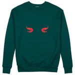 Nice Shrimps Sweatshirt Koyu Yeşil Ön