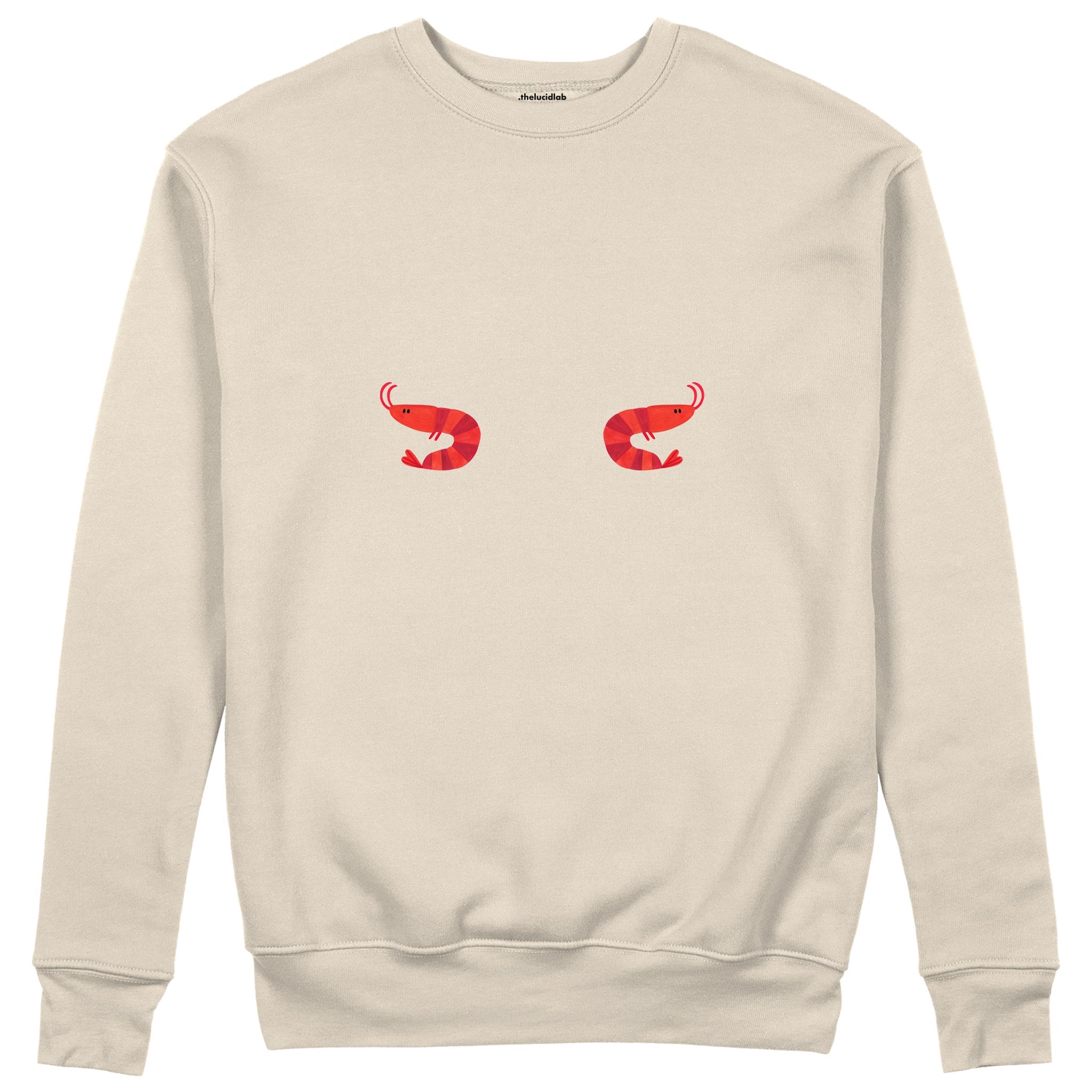 Nice Shrimps Sweatshirt Bej Ön