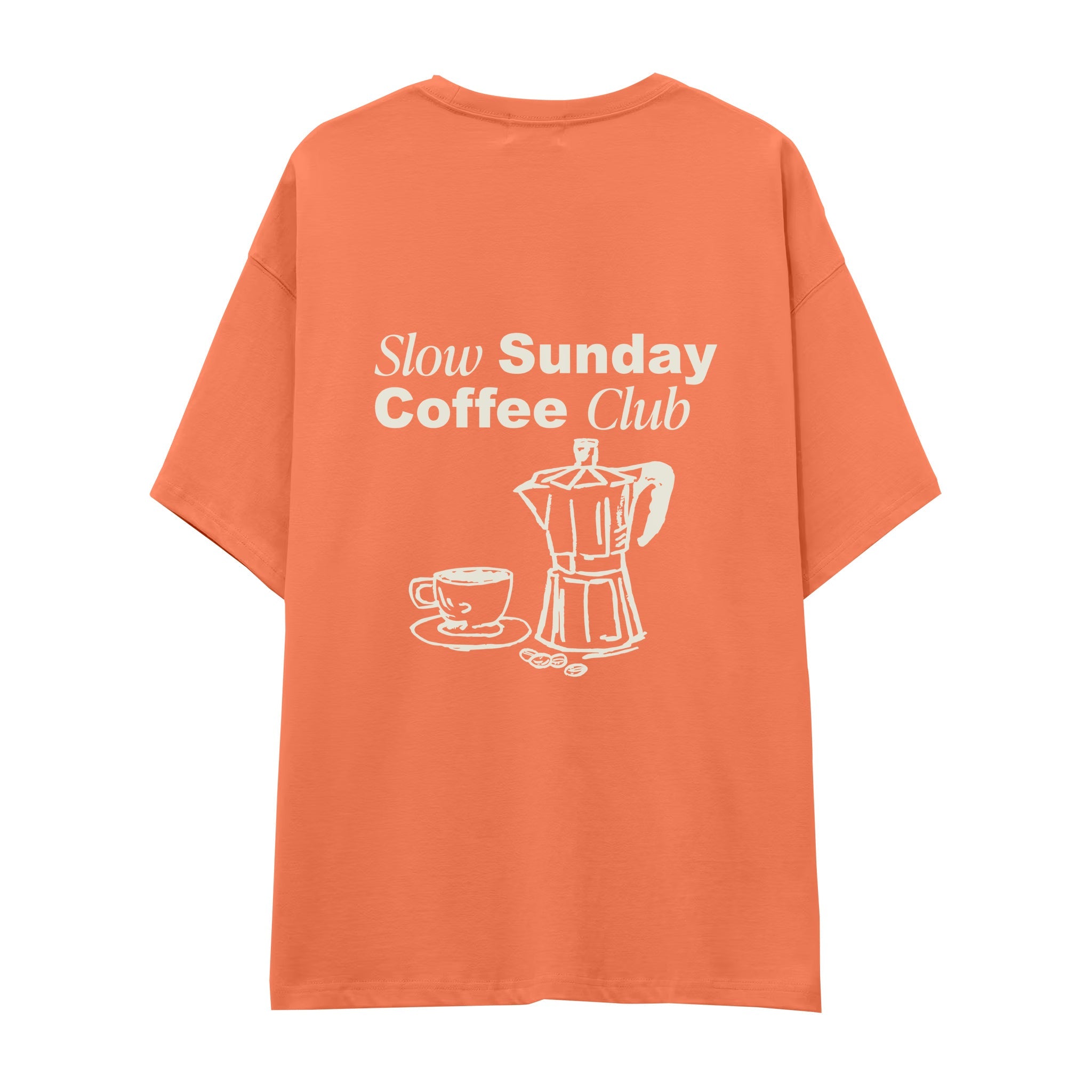 Slow Sunday Coffee Club Oversize Tişört