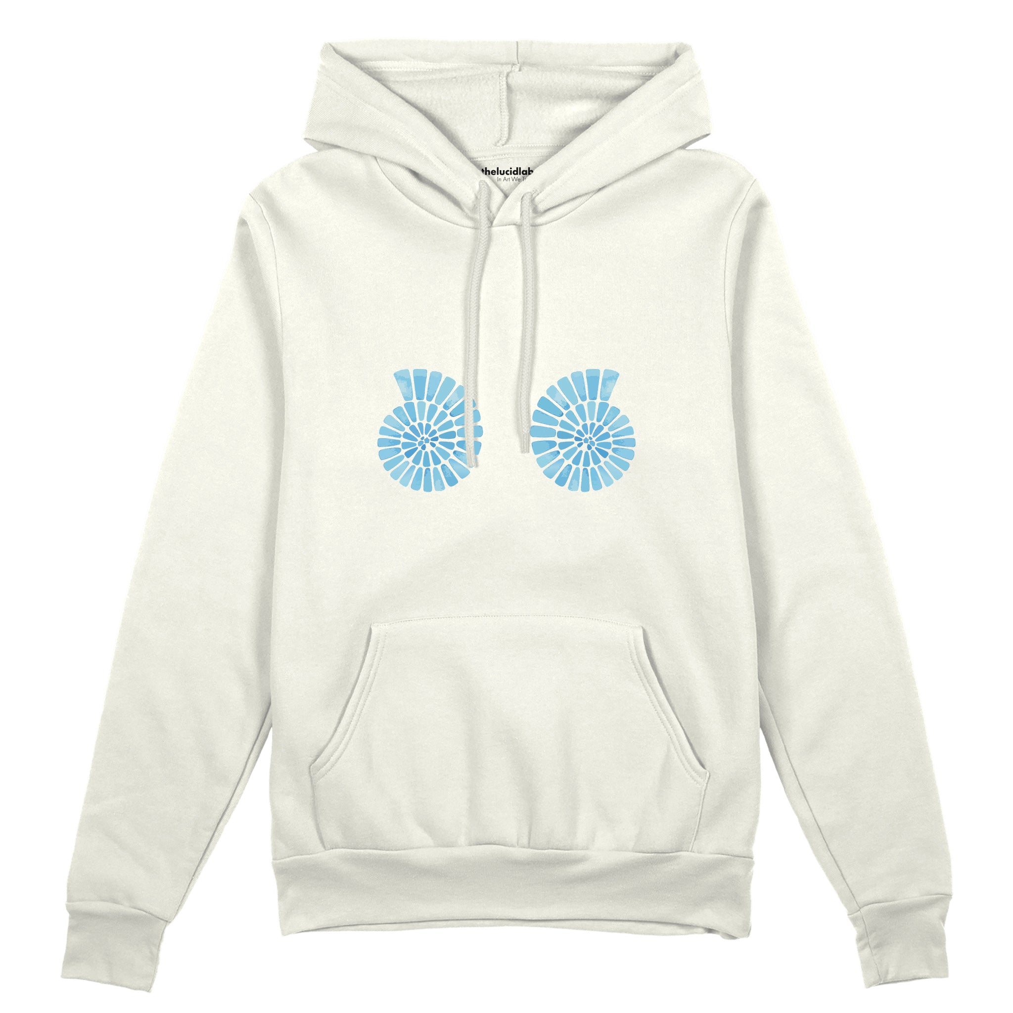 Shell Yeah Oversize Hoodie Beyaz Ön