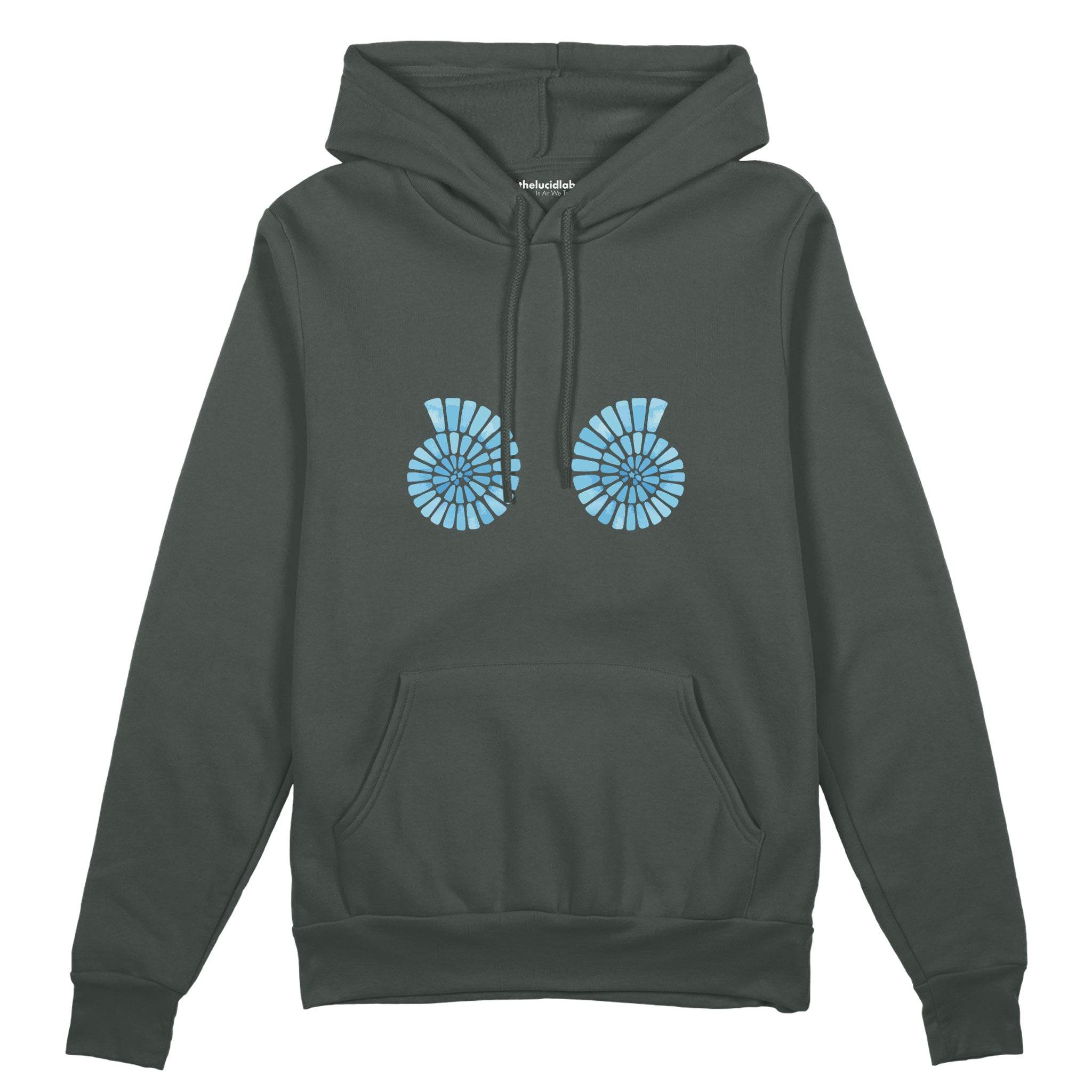 Shell Yeah Oversize Hoodie Antrasit Ön