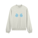 Shell Yeah Oversize Sweatshirt Beyaz Ön