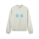 Shell Yeah Oversize Sweatshirt Beyaz Ön