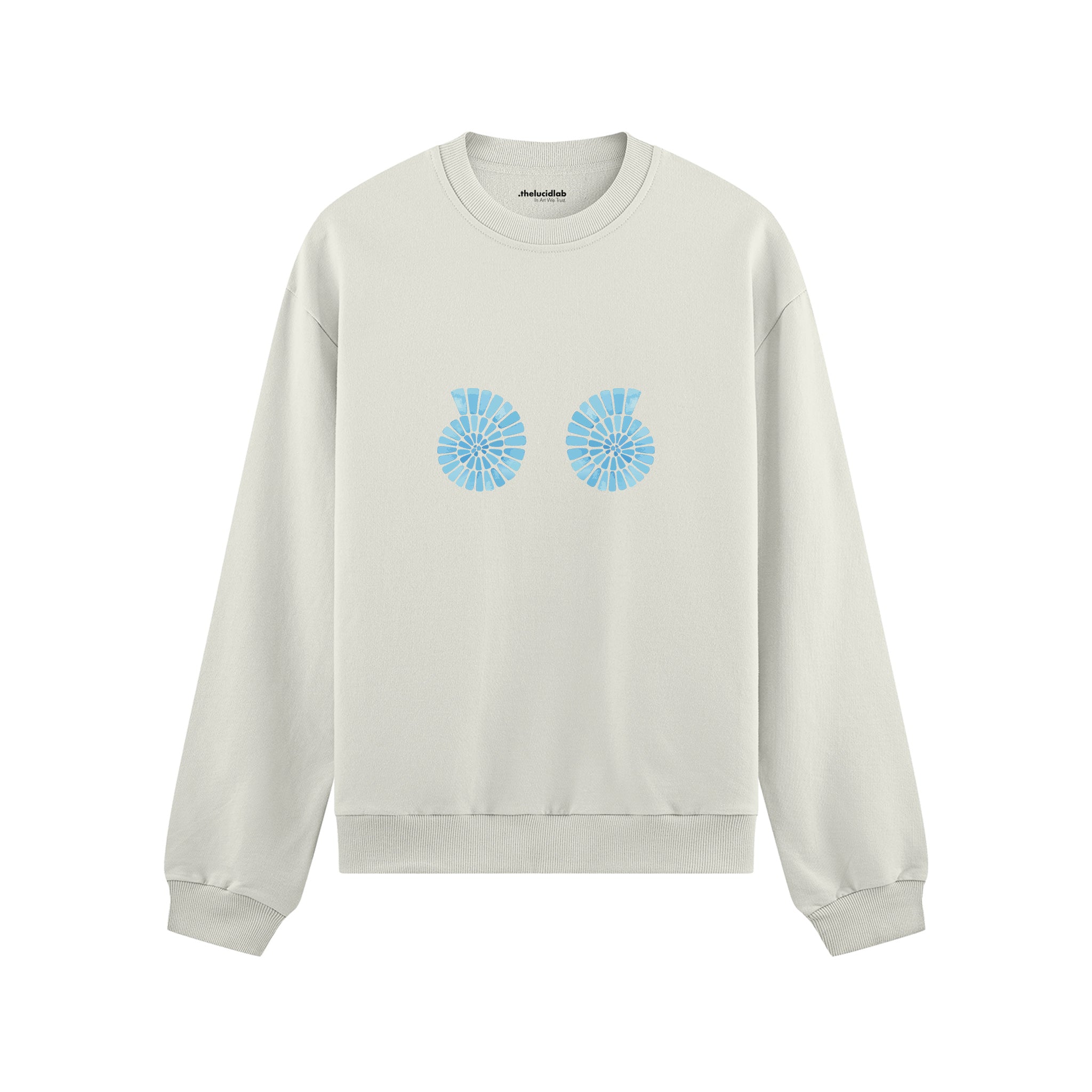 Shell Yeah Oversize Sweatshirt Beyaz Ön