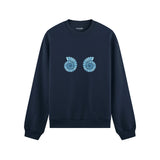 Shell Yeah Oversize Sweatshirt Lacivert Ön