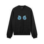 Shell Yeah Oversize Sweatshirt Siyah Ön