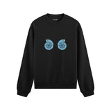 Shell Yeah Oversize Sweatshirt Siyah Ön