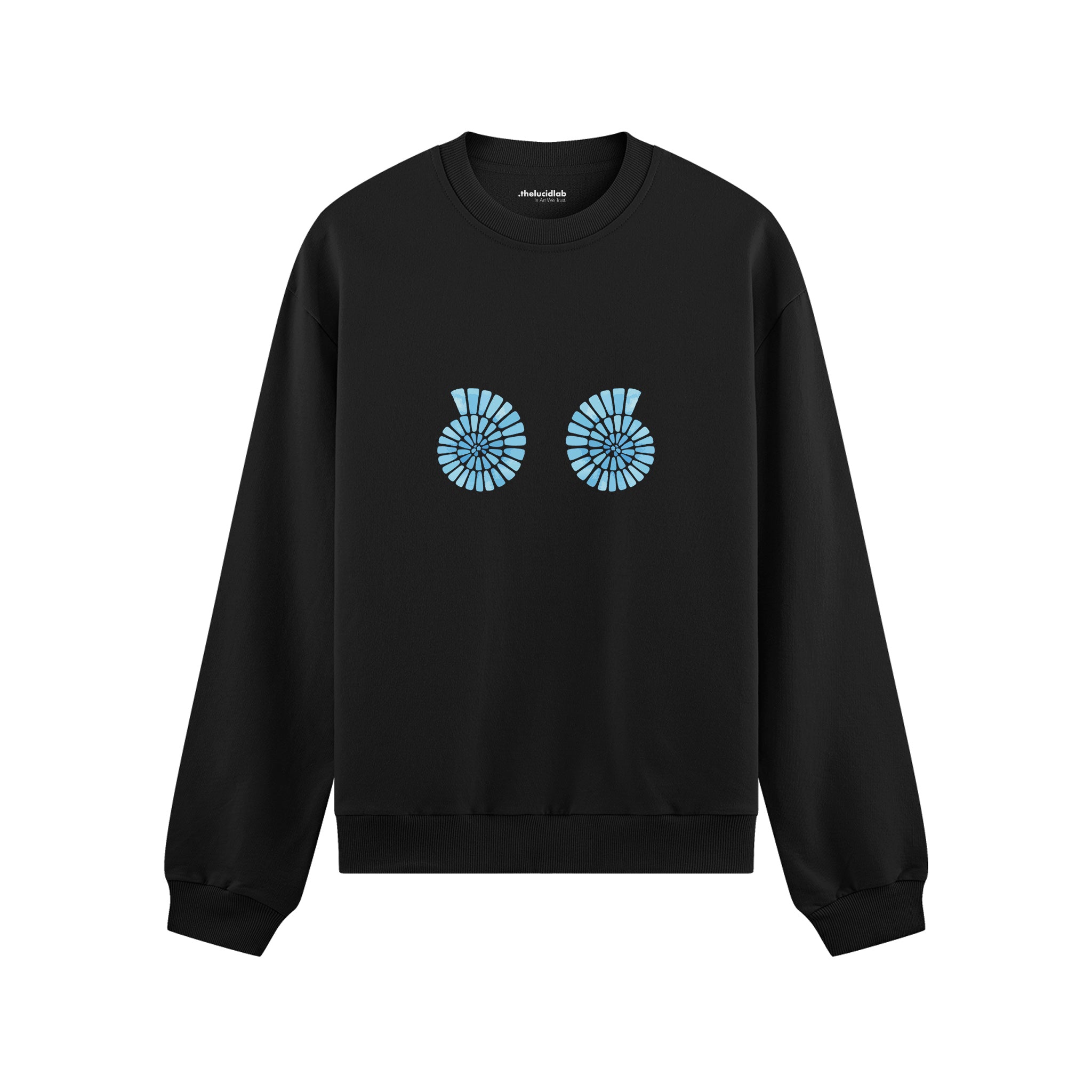 Shell Yeah Oversize Sweatshirt Siyah Ön