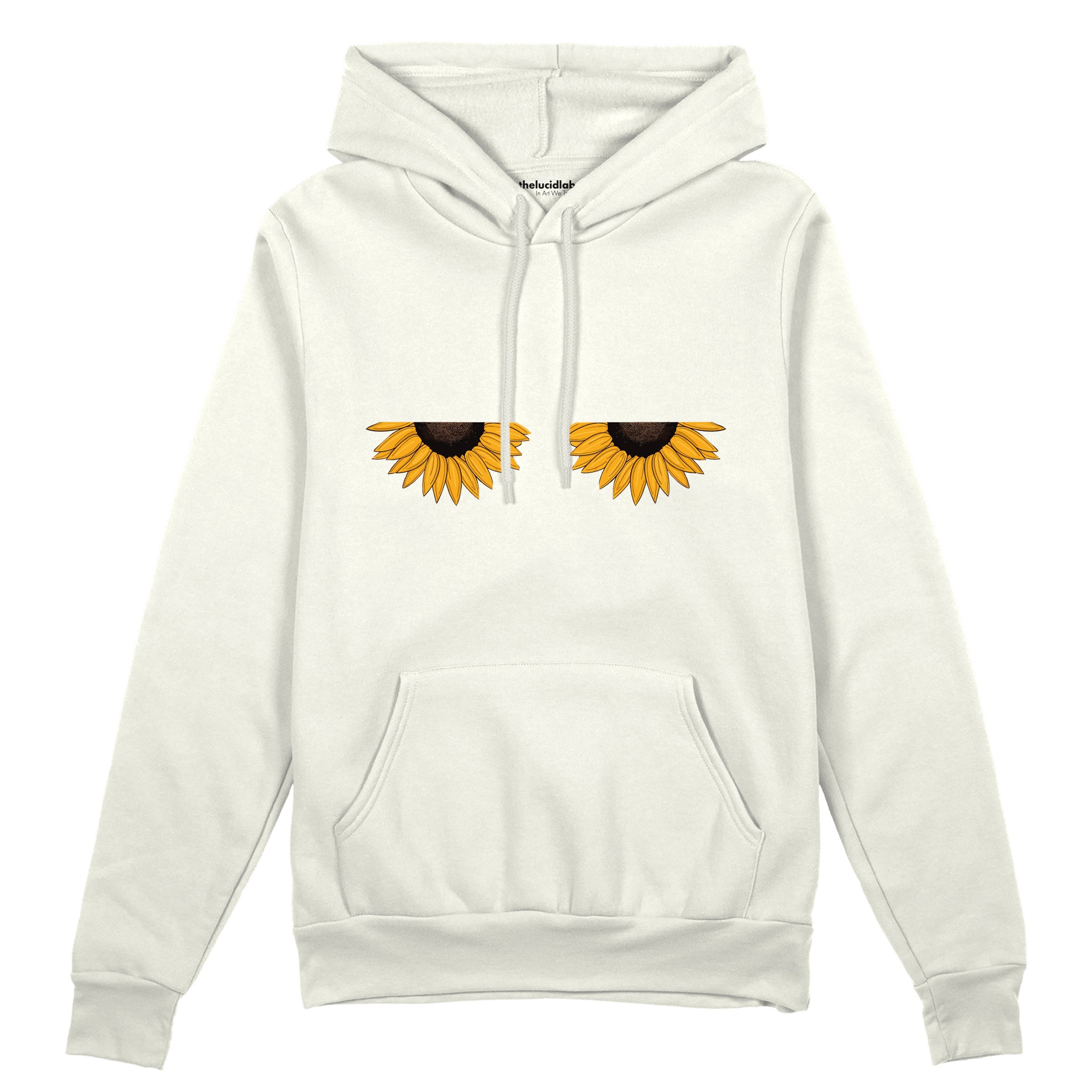 Sunny Side Up Oversize Hoodie Beyaz Ön
