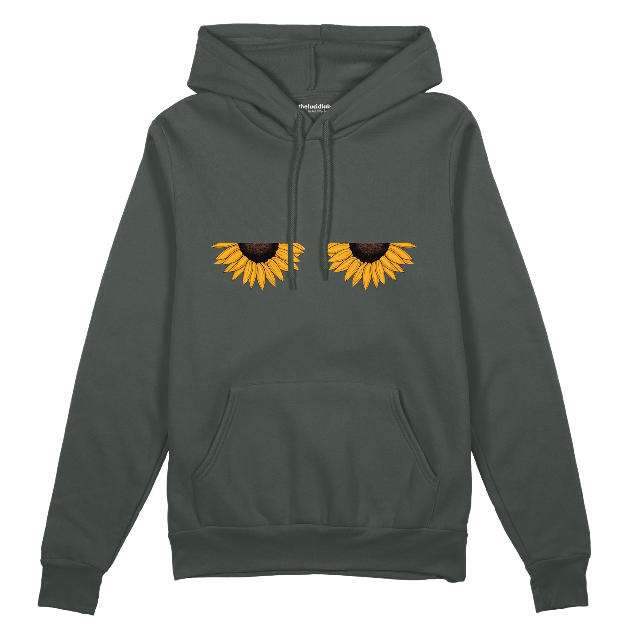 Sunny Side Up Oversize Hoodie Antrasit Ön