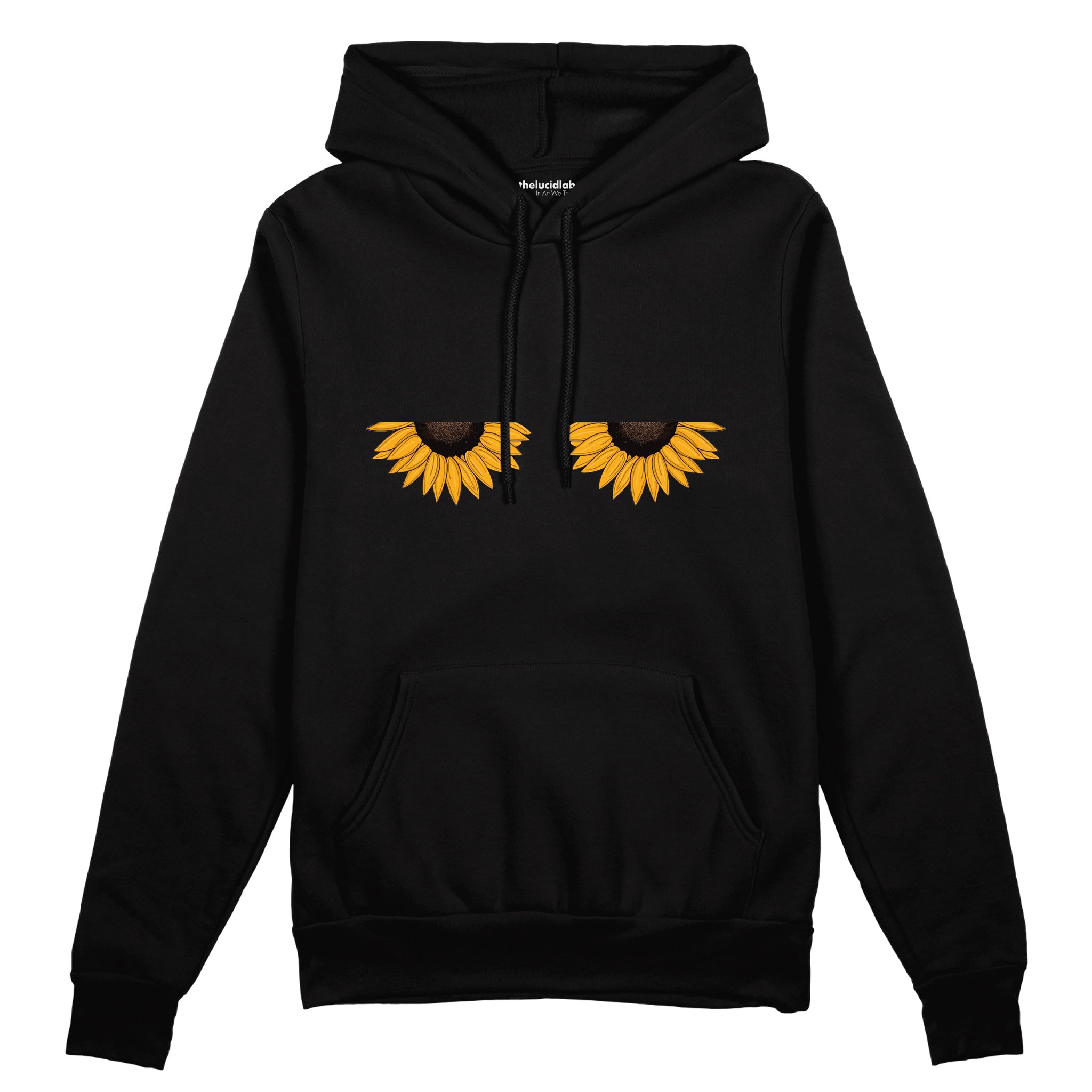 Sunny Side Up Oversize Hoodie Siyah Ön