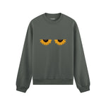 Sunny Side Up Oversize Sweatshirt Antrasit Ön
