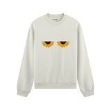 Sunny Side Up Oversize Sweatshirt Beyaz Ön