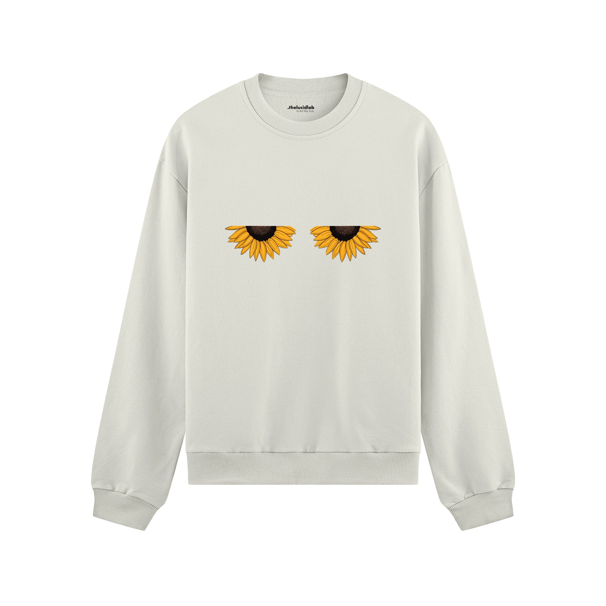 Sunny Side Up Oversize Sweatshirt Beyaz Ön