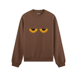 Sunny Side Up Oversize Sweatshirt Kahverengi Ön
