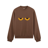 Sunny Side Up Oversize Sweatshirt Kahverengi Ön